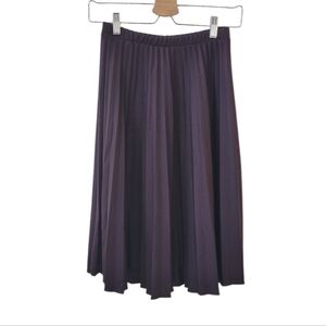 SEARS Vintage Brown Pleated Pull On Skirt Size 10 Petite